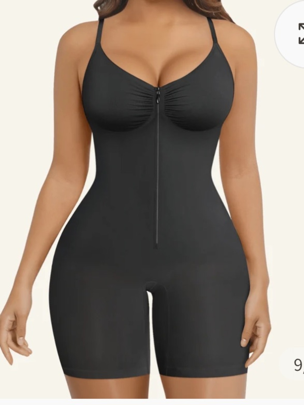 SHAPERX Women's Shapewear Zip-up Bodysuit NWT SIZE L/XL